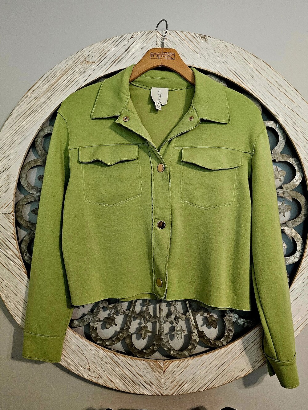 Josie Cropped Lime Green Jacket